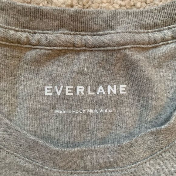 Everlane Gray The Air Pocket Tee Large - Picture 3 of 5